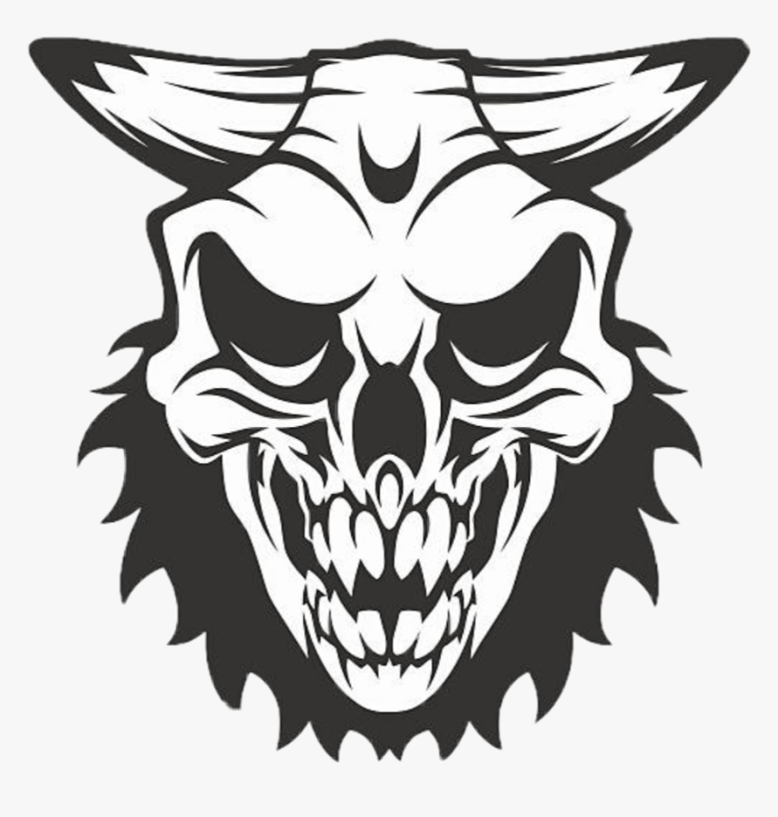 #demon #skull #satanic - Skull, HD Png Download