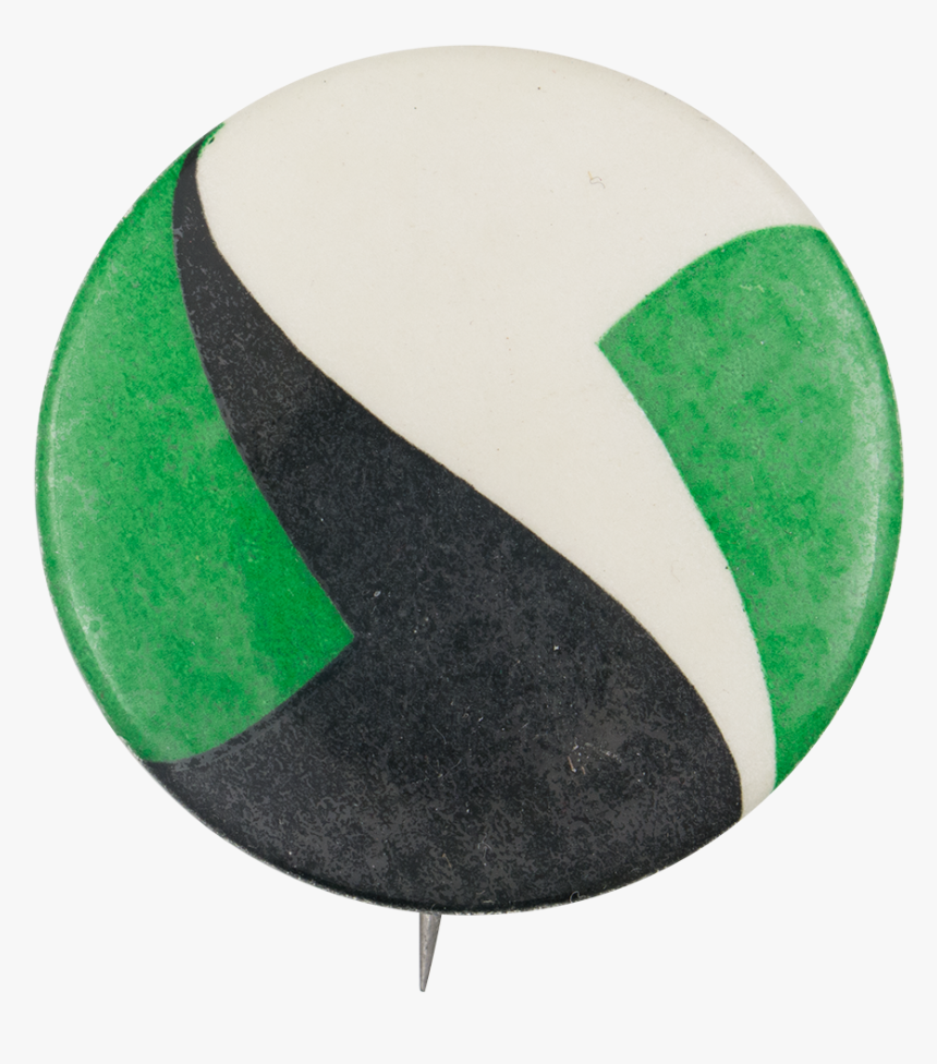 Green Black White Shapes Art Button Museum - Mini Rugby, HD Png Download