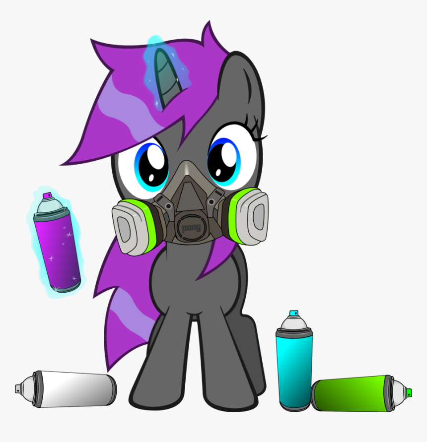 Artpwny, Magic, Mask, Oc, Oc Only, Pony, Respirator, - Spray Paint Respirator Art, HD Png Download