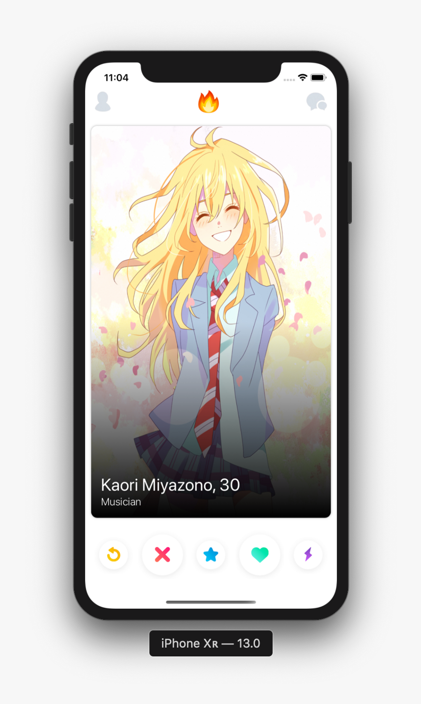 A Cellphone Screen With A Tinder-like Layout - Cartoon, HD Png Download