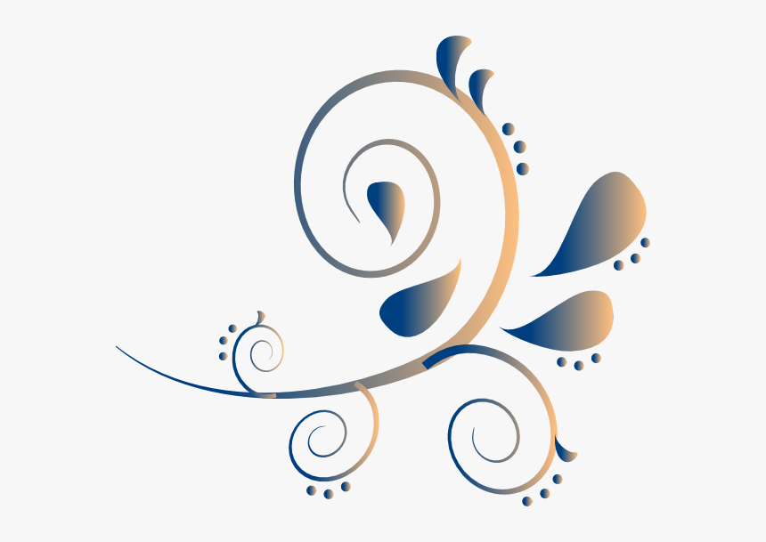 Blue Cream Clip Art - Paisley Clip Art, HD Png Download