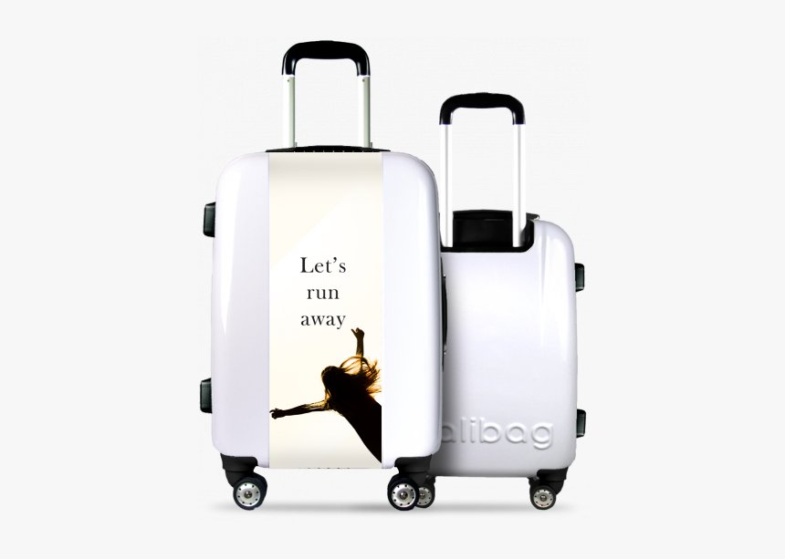 White Suitcase Run Away - Marque De Valise Francaise, HD Png Download