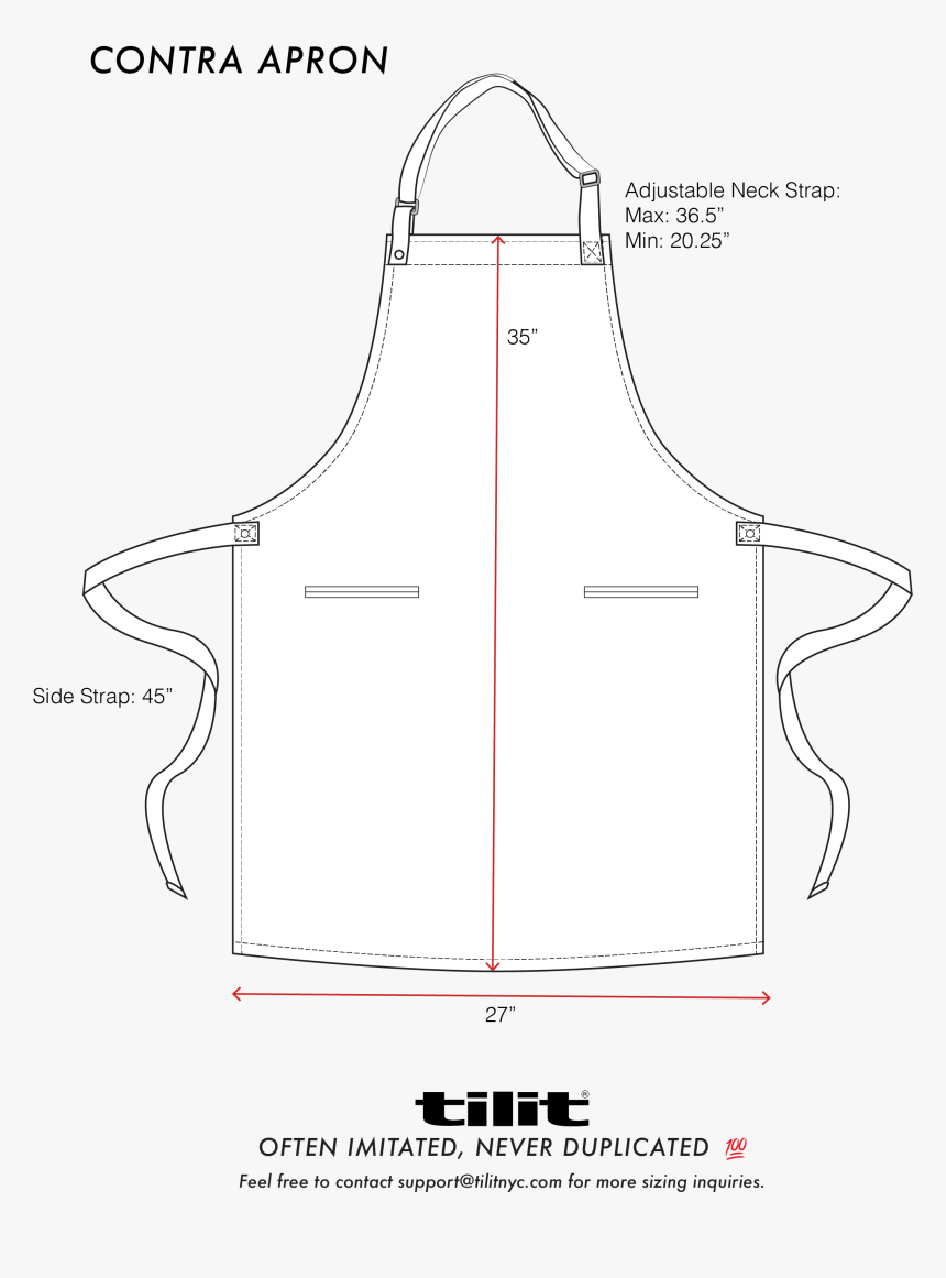 Freeuse Contra Aprons Size Chart, HD Png Download , Transparent Png Image PNGitem