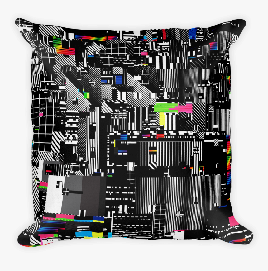 Vhs No Signal Chroma Square Pillow - Throw Pillow, HD Png Download