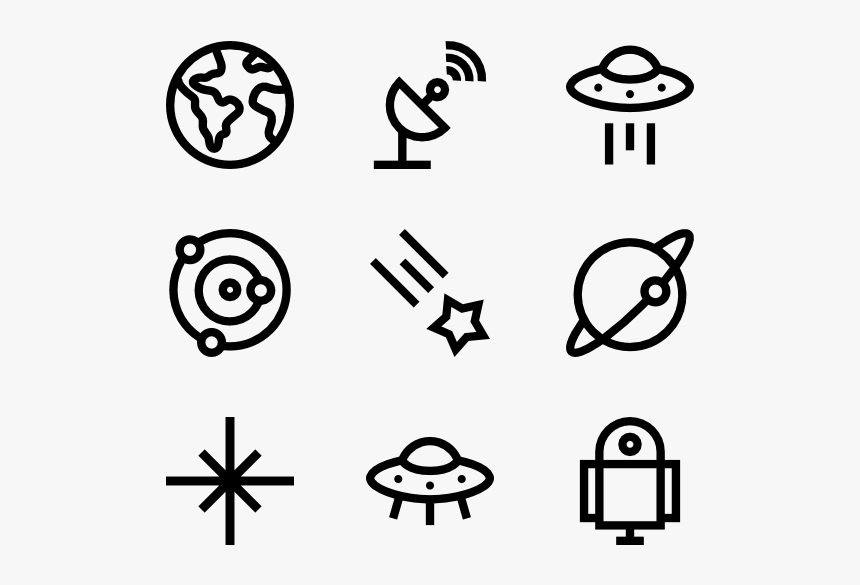 Planet Symbols Png - Hand Drawn Icon Png, Transparent Png