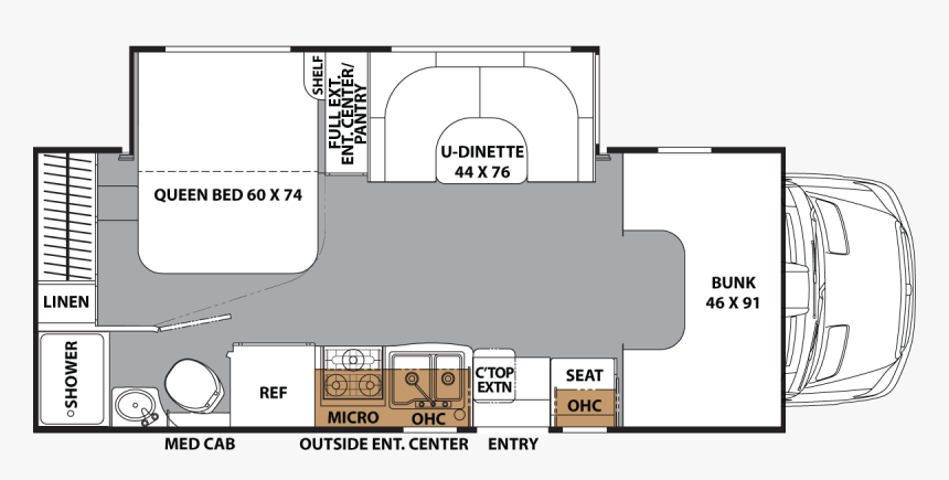 Floor Plan Recliner Png - 2017 Coachmen Prism 2200le, Transparent Png