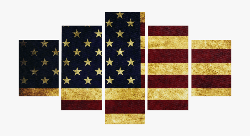 Dark Vintage American Flag Canvas Prints 
 Class - Usa Flag, HD Png Download
