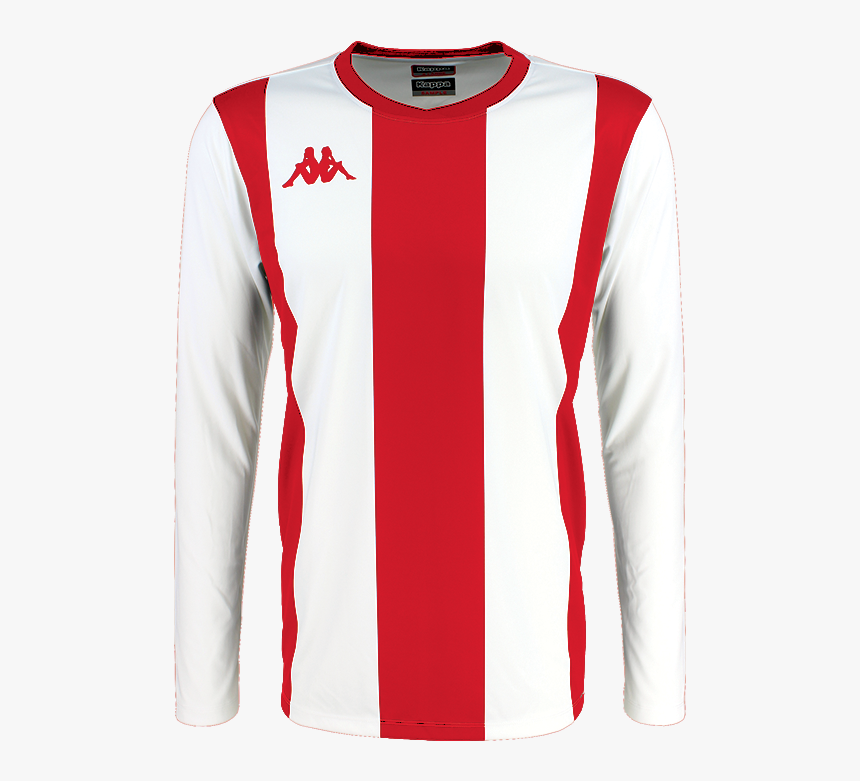 Kappa Caserne Match Shirt In Long Sleeve With Red And - Kappa Long Sleeve Striped, HD Png Download