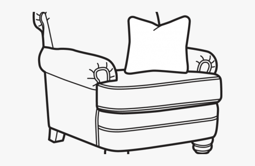Chair Clipart Side View - Club Chair Clipart, HD Png Download