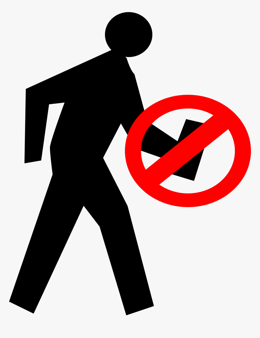 No Cell Phone Walking Icon, HD Png Download
