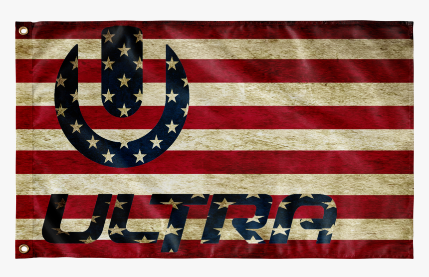 Vintage Usa Flag For Ultra Festival - Emblem, HD Png Download