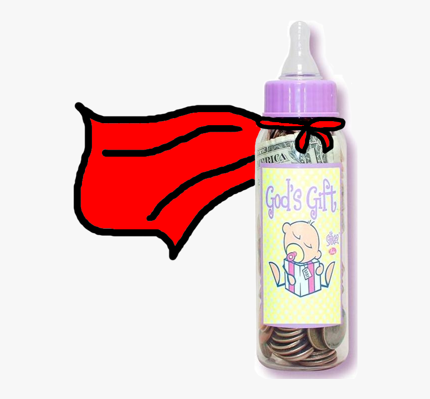 Baby Bottle Filled With Change, HD Png Download
