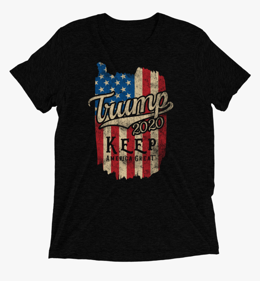 Donald Trump 2020 American Flag Vintage T-shirt, For - Active Shirt, HD Png Download