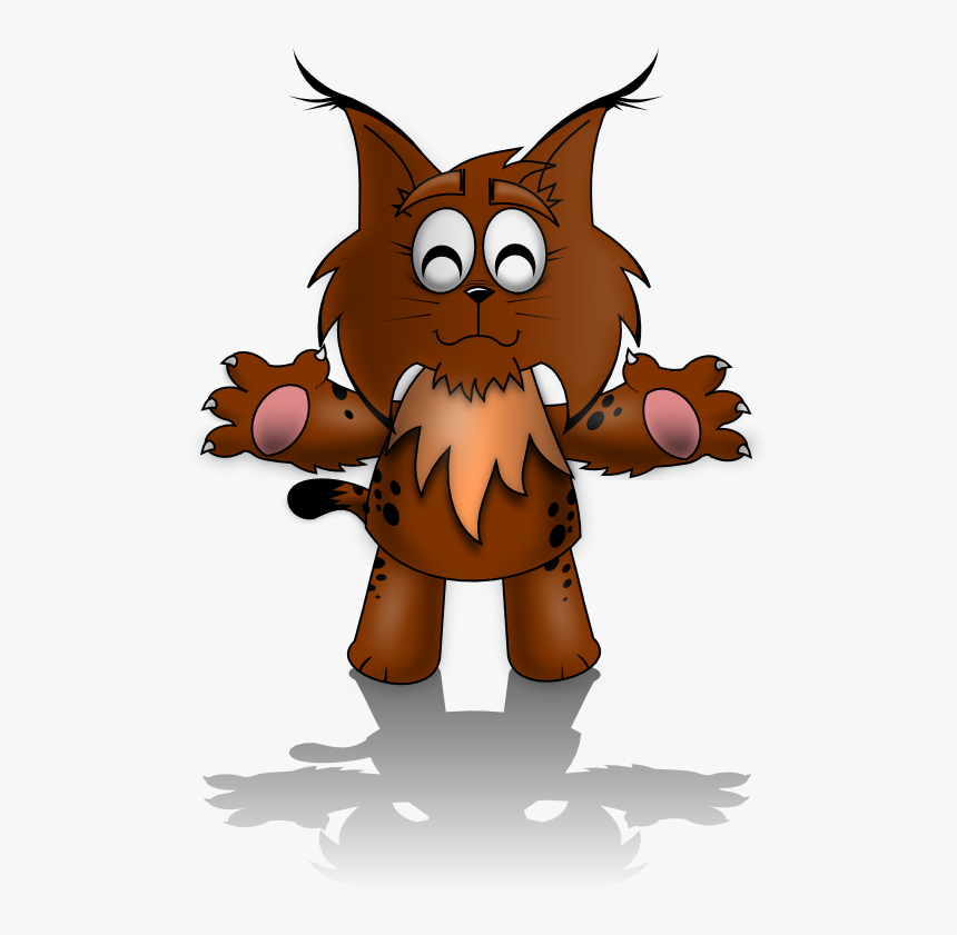 Lynx Cute Cartoon Clipart - Clip Art, HD Png Download