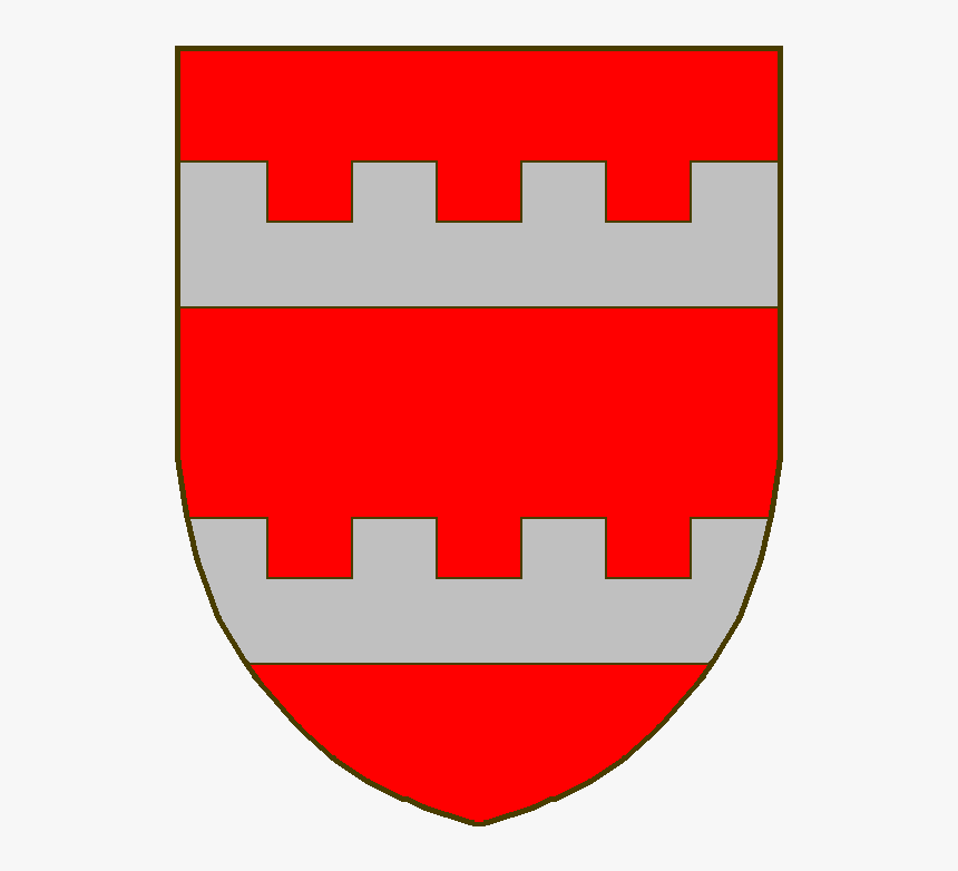 De Gueules À Deux Fasces Crénelées D Argent - Emblem, HD Png Download