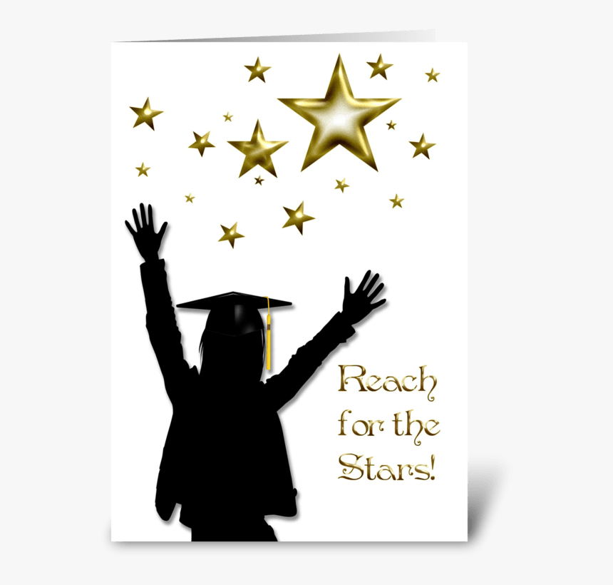 Graduate Congratulations Stars Female Greeting Card - Party Travel, HD Png Download