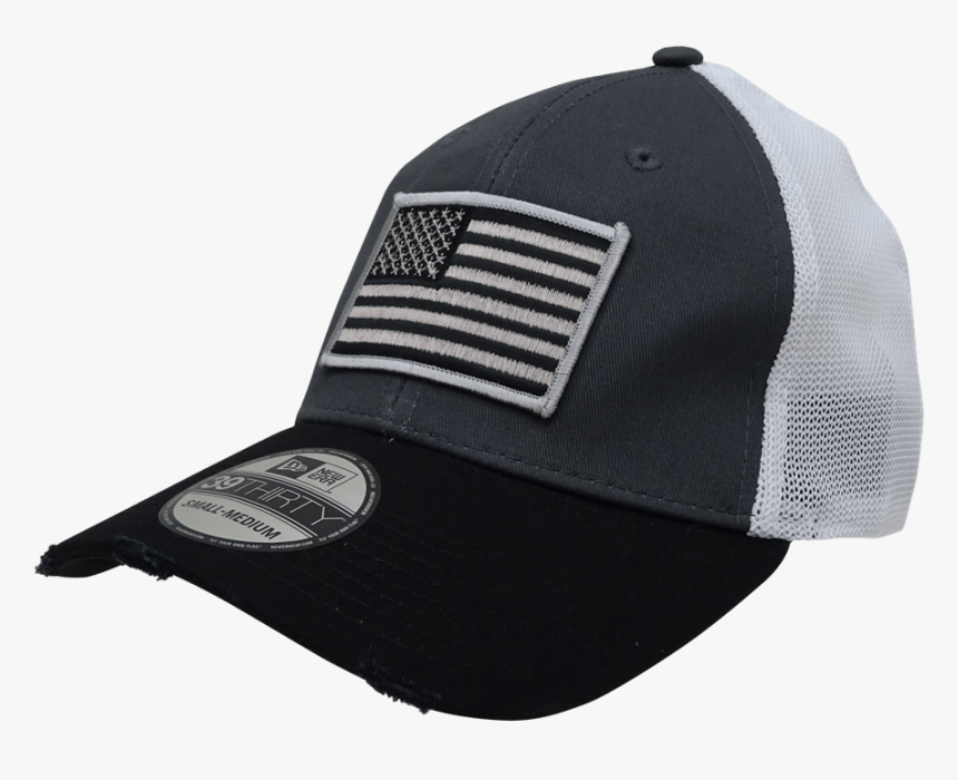 American Flag Vintage Mesh Black/graphite/white Cap - Baseball Cap, HD Png Download