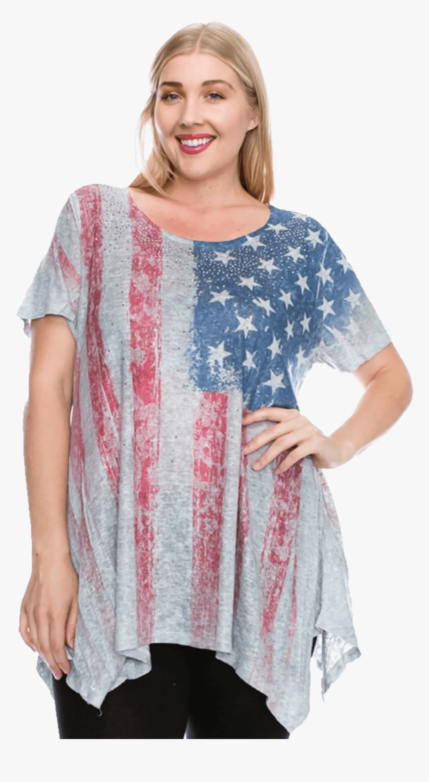 Women S American Flag Top W/stones - Nightgown, HD Png Download