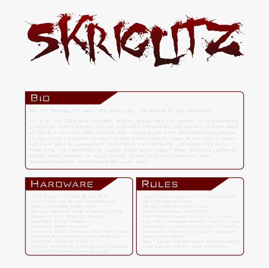 Bio, Pc Specs, And Rules - Poster, HD Png Download