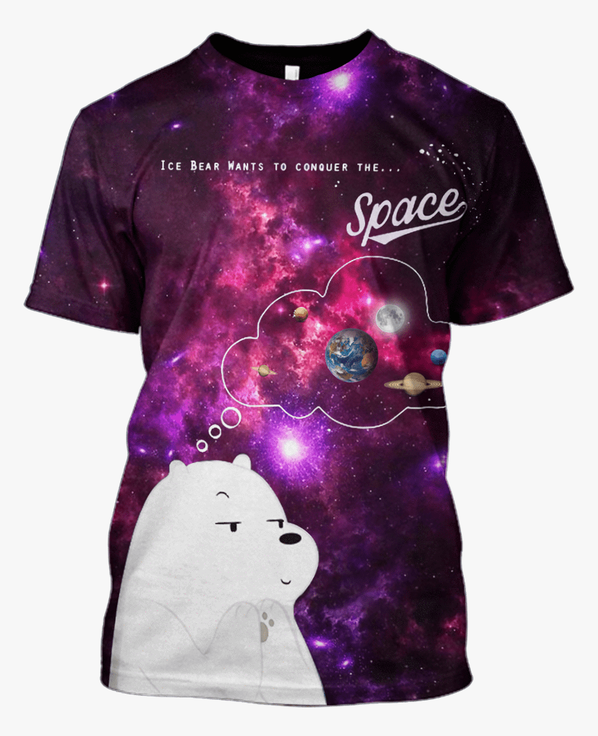 Gearhuman 3d Ice Bear Wants To Conquer The Space Custom - Galaxy, HD Png Download