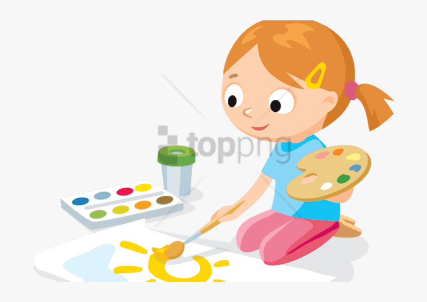 Paint Clipart Png - Kid Painting Clipart, Transparent Png