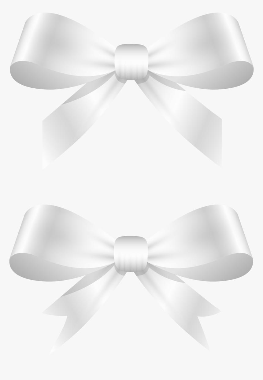 White Bow Ribbon Png, Transparent Png