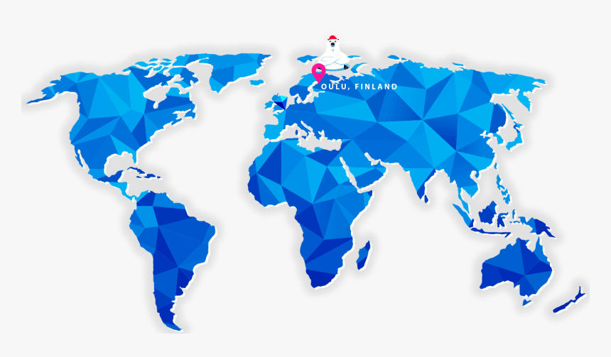 Polar Bear Pitching - World Map Silhouette Png, Transparent Png