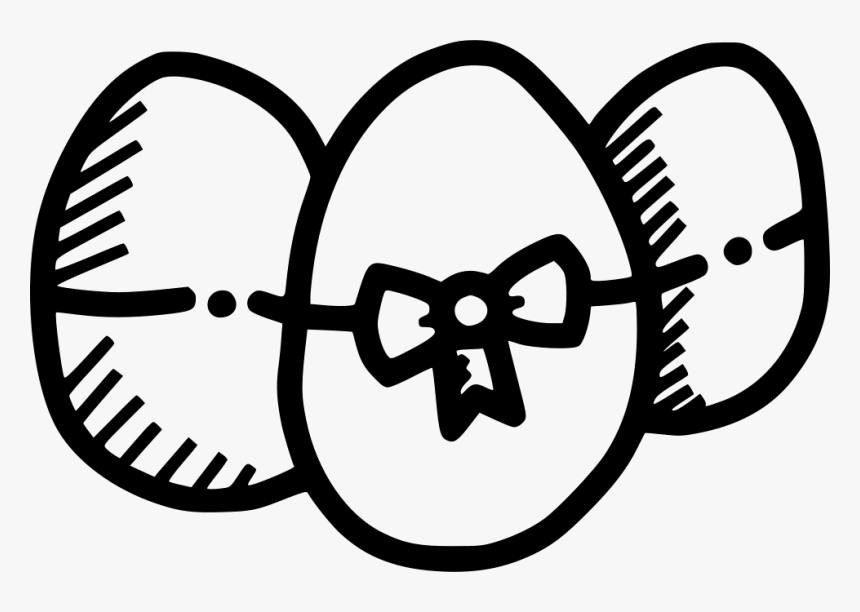 Egg Eggs Decorated Ribbon Bow Paschal - Circle, HD Png Download