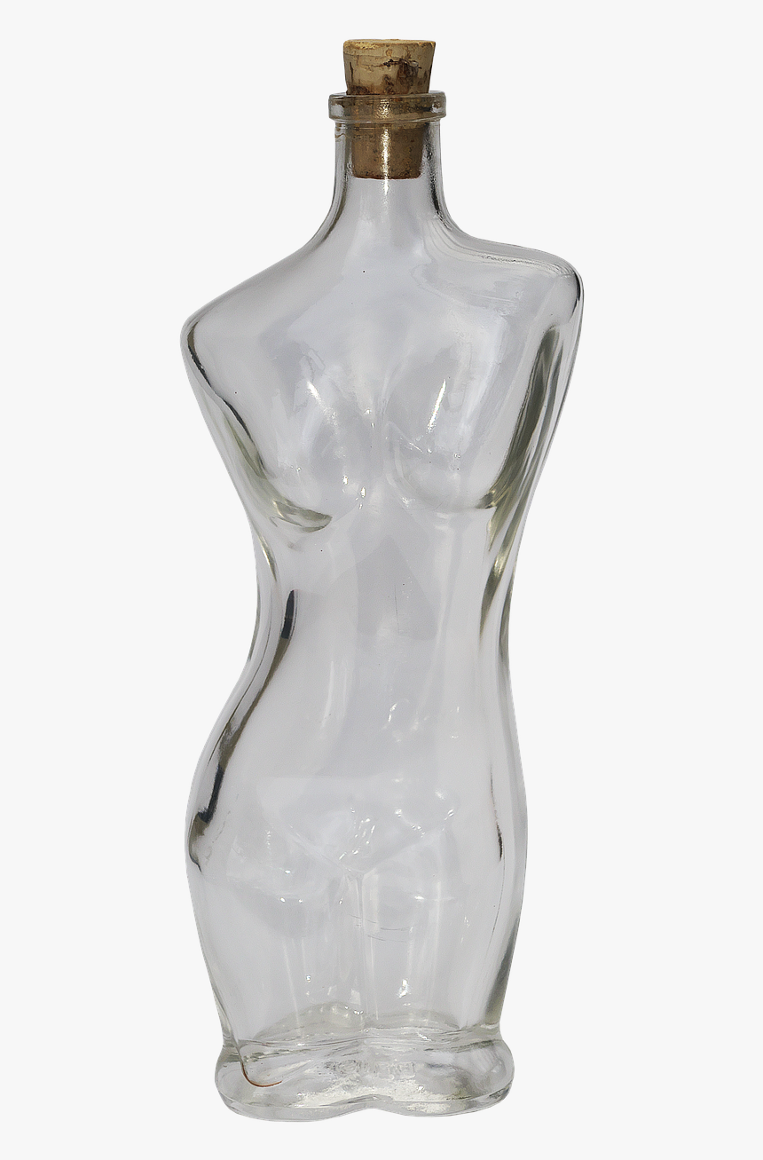 Glass Bottle Woman Torso Free Photo - Female Torso Bottle, HD Png Download