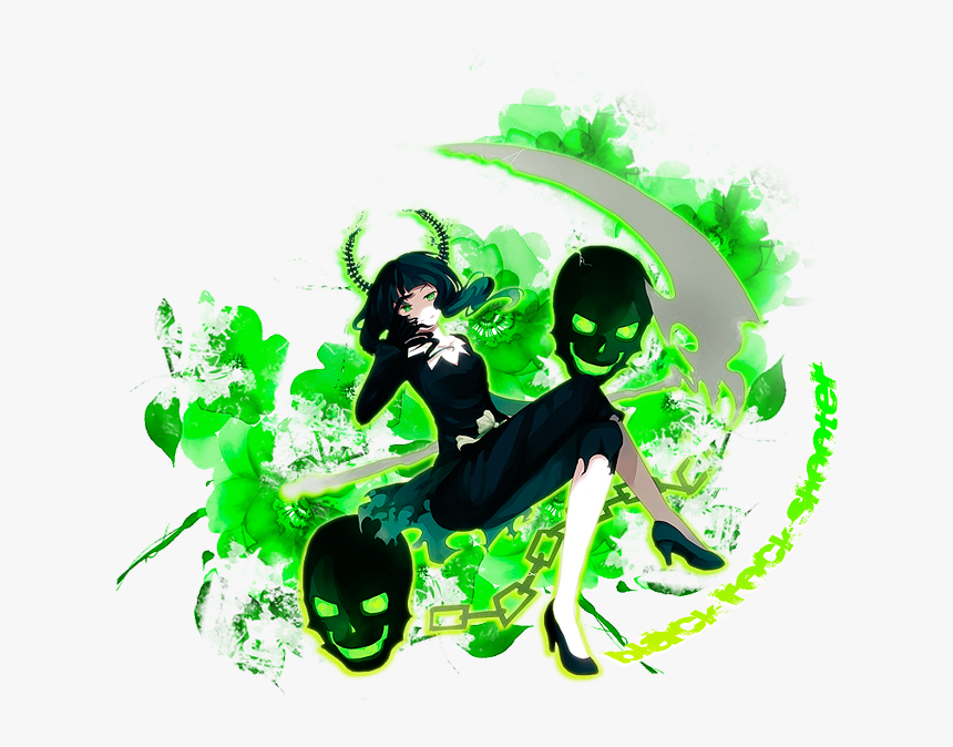 Transparent Black Rock Shooter Png - Illustration, Png Download