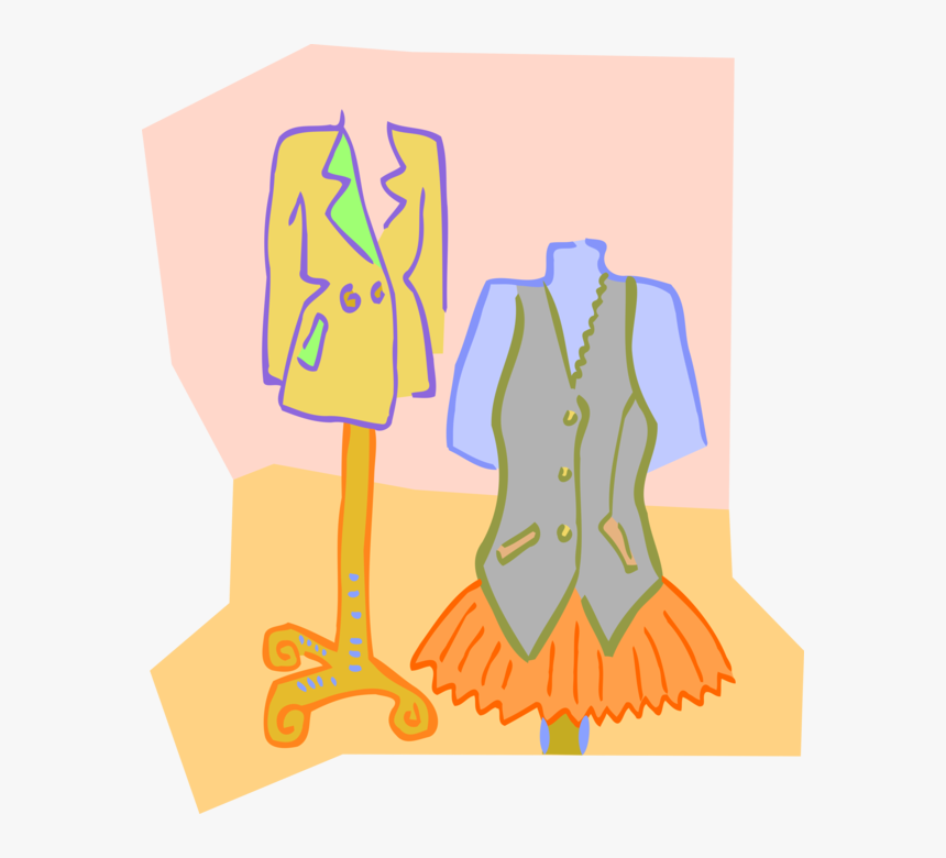 Vector Illustration Of Three-dimensional Dress Form - Illustration, HD Png Download