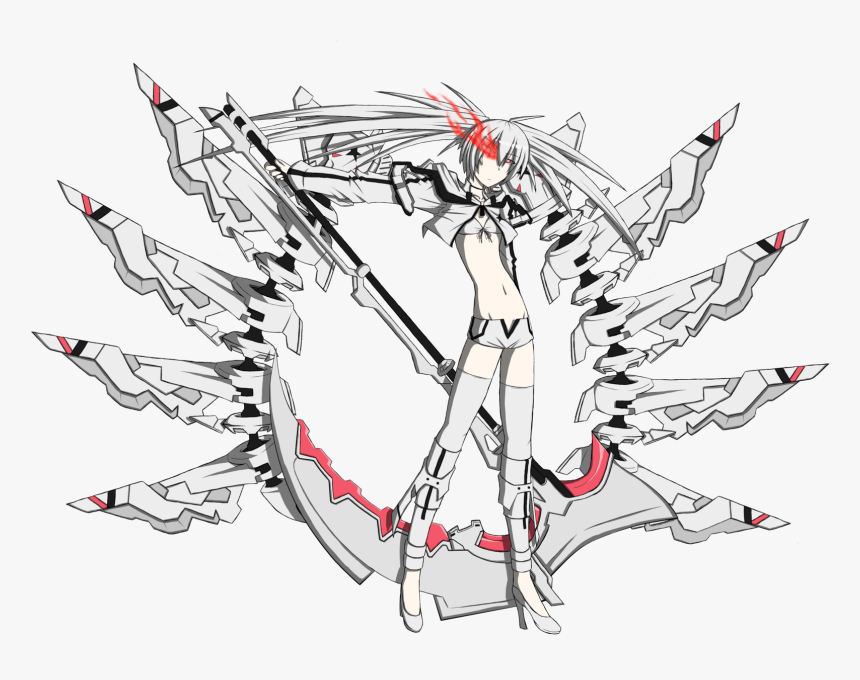 Transparent Black Rock Shooter Png - White Rock Shooter Png, Png Download