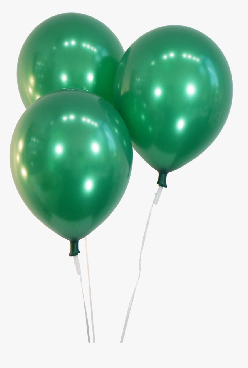 Metallic Green Balloons - Balloon, HD Png Download