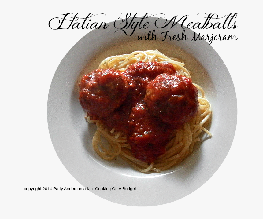 Italian Style Meatballs With Fresh Marjoram - Pasta Pomodoro, HD Png Download