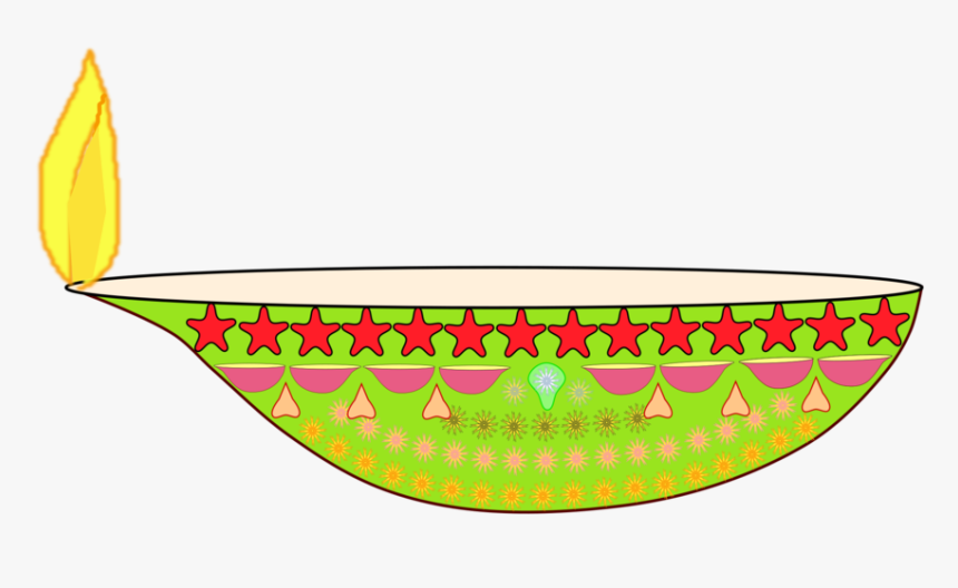 Deepavali Lamp Design Png - Green Diwali Png, Transparent Png
