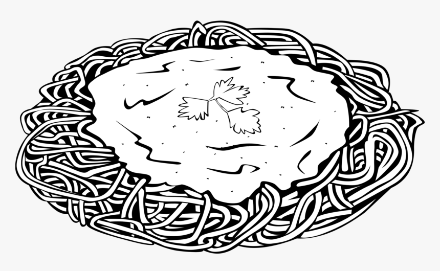Pasta Black And White Clipart, HD Png Download , Transparent Png Image