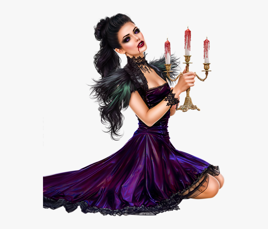 Halloween #Woman #Vampire #Beautiful #Girl #Femme - Halloween Costume, Hd  Png Download , Transparent Png Image - Pngitem