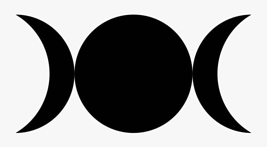Triple Goddess Symbol Filled - Simbolo De La Luna, HD Png Download