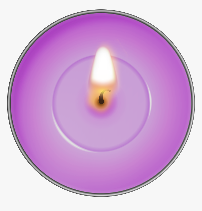 Round Purple Candle Png Clip Art, Transparent Png