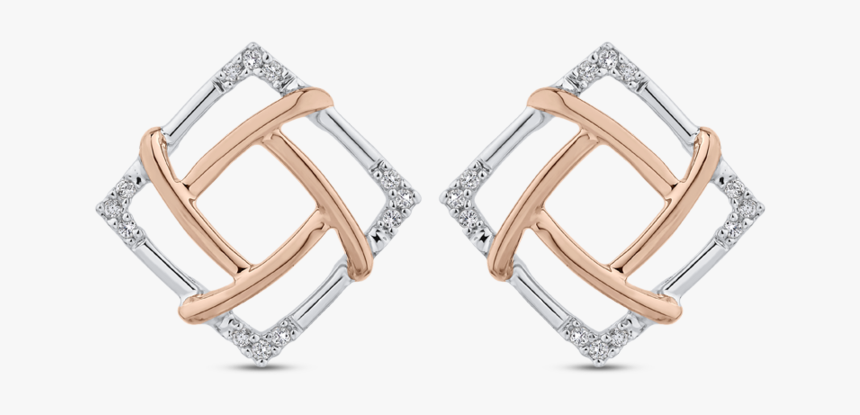 Diamond Earrings In Square Shape, HD Png Download
