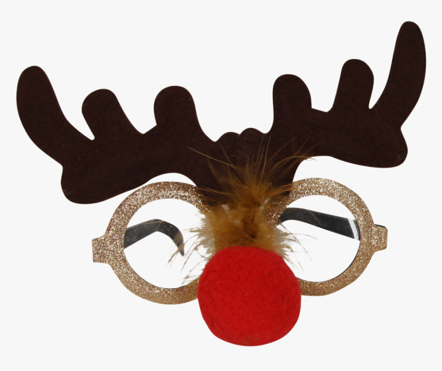 Festive Rudolph Christmas Party Glasses - Mask, HD Png Download