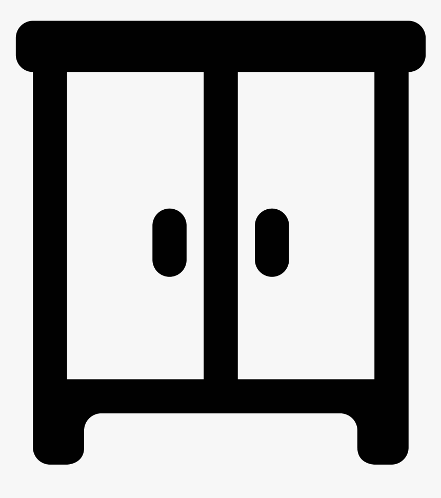 This Icon Is Square In Shape With Two Doors On Front - Table, HD Png Download