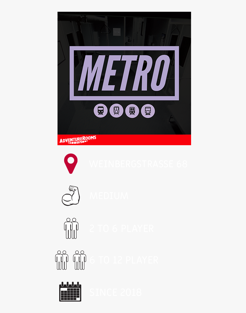 Mai 19 Metro Bild Eng - Adventurerooms Metro, HD Png Download