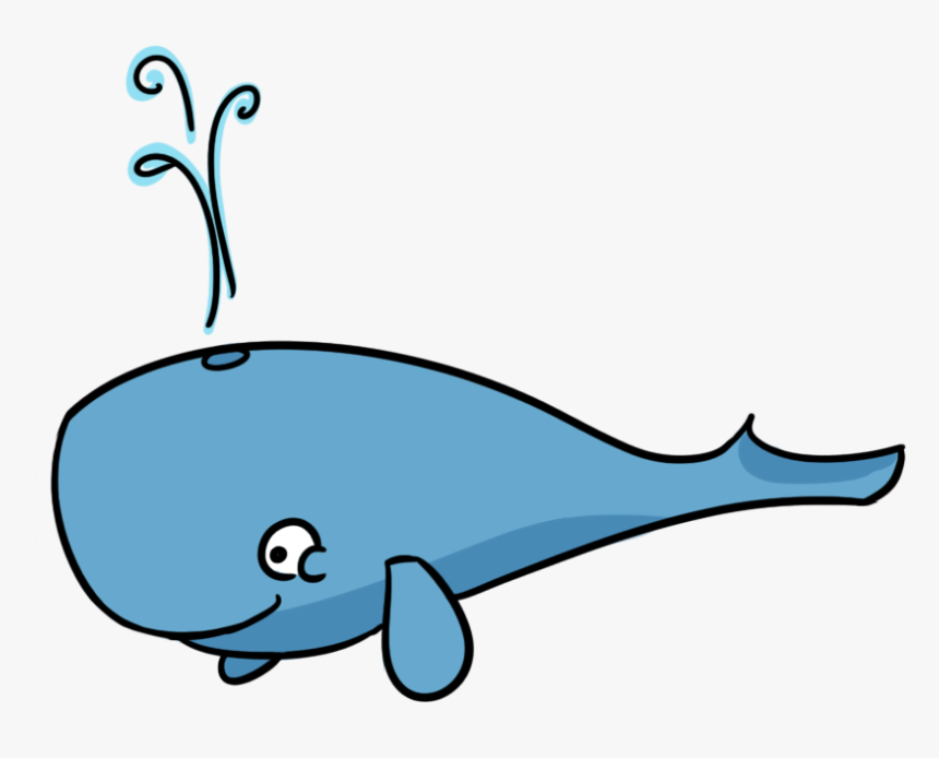 Cartoon Whale Clipart - Whale Flashcard, HD Png Download