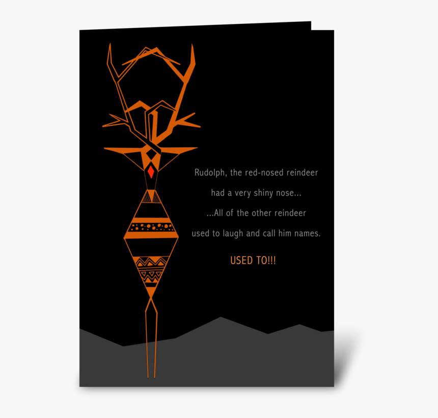 Rudolph Greeting Card - Masquerade Ball, HD Png Download
