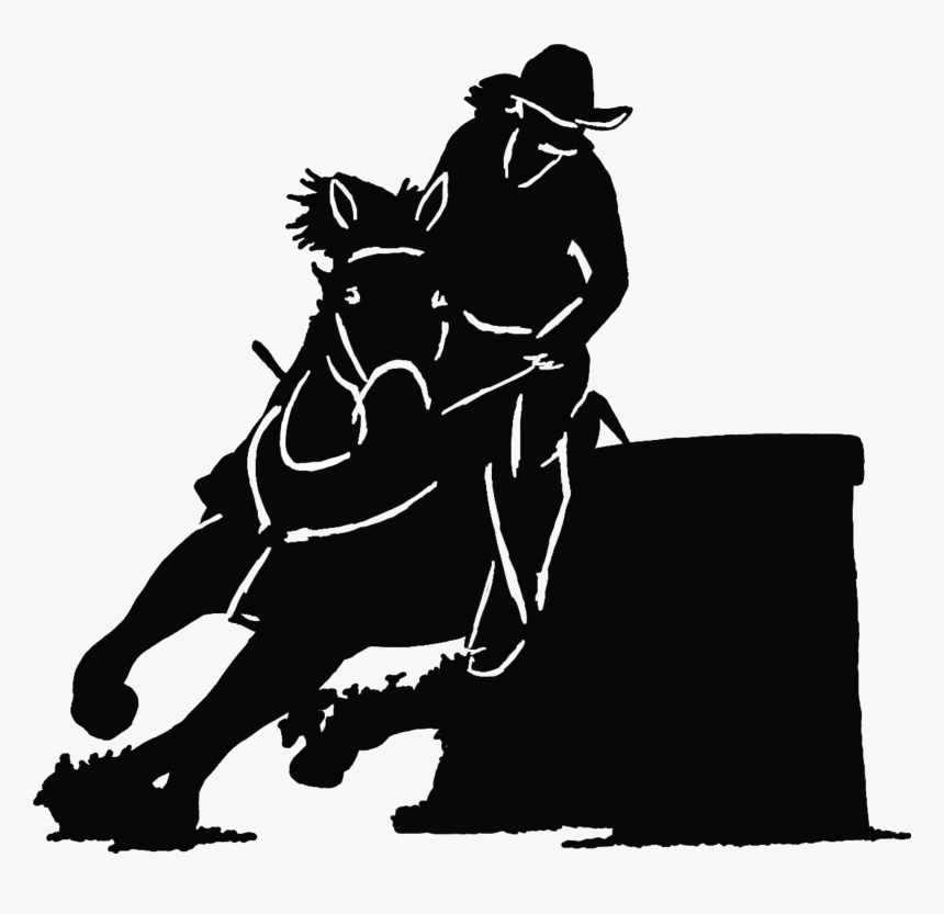 Barrel Racer Silhouette Png, Transparent Png