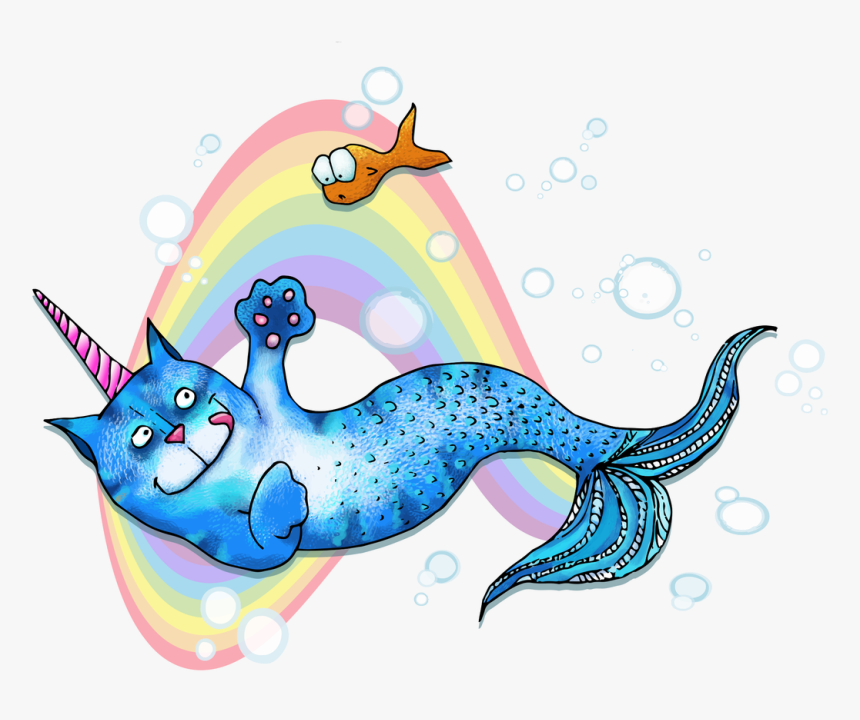 Clipart Whale Whimsical - Half Mermaid Half Unicorn, HD Png Download