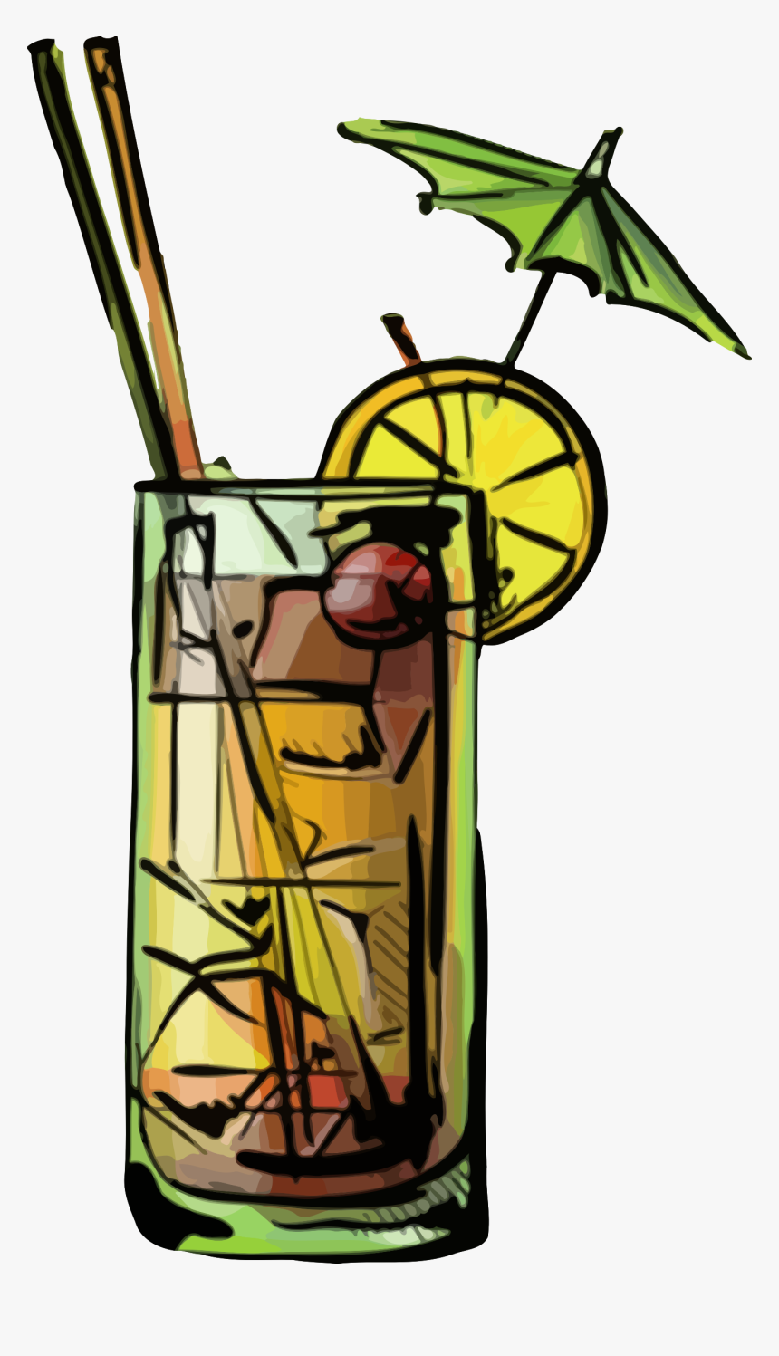 Drink,yellow,artwork - Cocktail Ingredients Drawing, HD Png Download