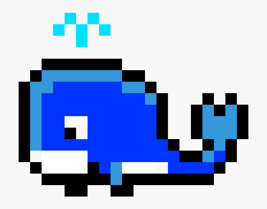 Whale Pixel Art , Png Download - Blue Whale Pixel Art, Transparent Png