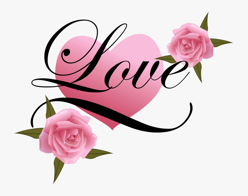 Love Heart And Roses, HD Png Download